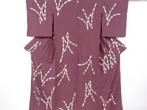 アンティーク　錦紗絞り抽象模様単衣一つ紋着物